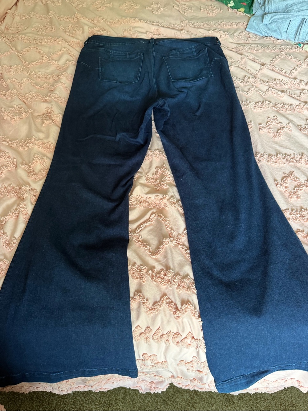 torrid Navy Wide-Leg Flare Jeans Tall length